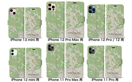 No.329-01 【川西】地図柄iPhoneケース（手帳タイプ） iPhone 14 Pro Max 用