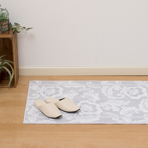 ランチェッティ ピッツォ キッチンマット 60×180cm インテリア キッチン雑貨 上品 リッチ感 ワイドサイズ 滑りにくい おしゃれ グレー