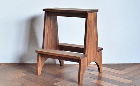 ステップスツール ブラウン インテリア 踏み台 スツール 飾り棚 テーブル 机 木製 デザイン オリジナル 兵庫県 小野市