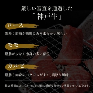 【和牛セレブ】神戸牛６種の希少部位 焼肉 食べ比べ 500g / 神戸ビーフ BBQ 牛肉 冷凍 ブランド牛 兵庫県 小野市