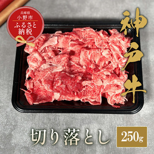 【和牛セレブ】神戸牛切り落とし250g / 神戸ビーフ BBQ 牛肉 冷凍 ブランド牛 兵庫県 小野市 切落し