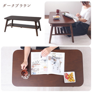 棚付き折れ脚テーブル Pinocchio(ピノッキオ) ホワイトナチュラル