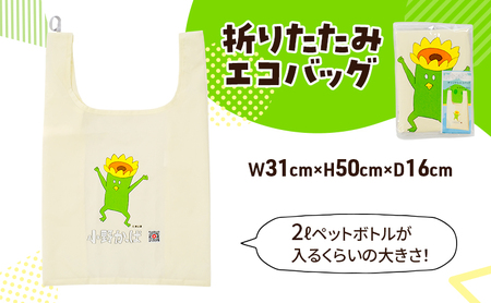 「小野かっぱ 」ステッカー＆折りたたみエコバッグ　井上涼 さん 【小野市限定 オリジナル エコバッグ ステッカー　シール 耐水 小野市PRアニメ 小野かっぱ かっぱ 妖怪　ご当地 雑貨 小物 日用品 ゆるキャラ】