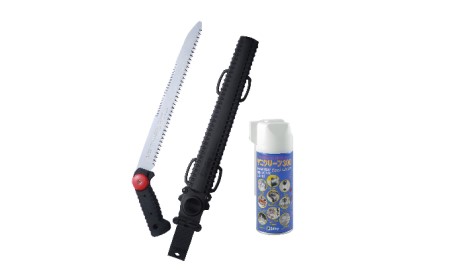 900-75　手首を返さず2段切りができる シルキー鞘入鋸セットC 雑貨 日用品