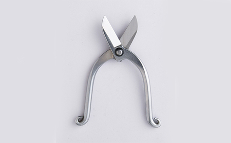 小野鉄 生花鋏 池の坊型 165mm クロームメッキ 雑貨 日用品 植物 ハサミ はさみ 