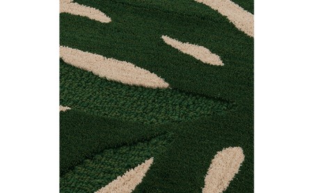 M+home　モンステラ　インテリアマット（約55×120cm） 雑貨 日用品 モダン ナチュラル 抗菌防臭 吸水素材 