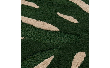 M+home　モンステラ　インテリアマット（約45×70cm） 雑貨 日用品 ナチュラル モダン 抗菌防臭 吸水素材 