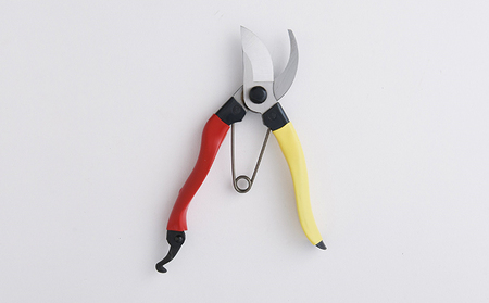 小野鉄 剪定鋏 180mm 赤黄柄 右手用 雑貨 日用品 民芸品 工芸品 伝統技術 