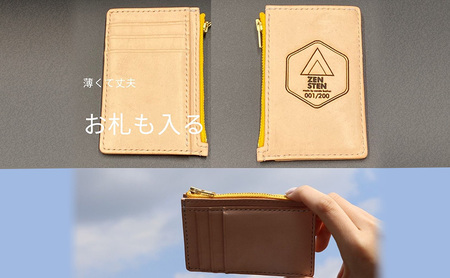 お財布にもなるカードケース【高品質三田牛レザー使用】　ヌメ革 [3d28bae250006]