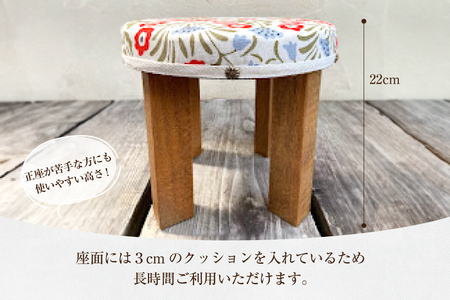 【選べる2つのデザイン】まるスツール レッド [3d28bae410007]