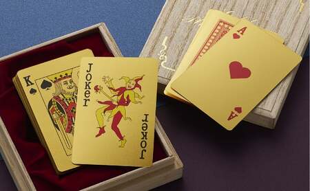 【いよいよ登場！】三田市ふるさと納税限定企画　『純金招福トランプ』　黒いジョーカー [3d28bae300076]