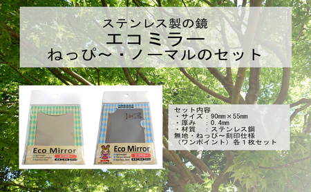 鏡 手鏡 コンパクトミラー ECO MIRROR ECO MIRROR(ねっぴ~ ) 計2枚 セット