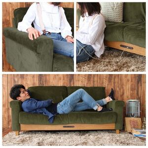 Rasic LP Sofa KH（カーキ） 新生活 木製 一人暮らし 買い替え インテリア おしゃれ ソファ 家具 市場家具 市場家具 いちば イチバ ICHIBA koti