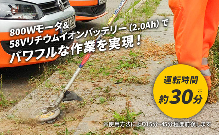 草刈り機 スーパーカルマー elex ループ ハンドル 2.0Ah バッテリー 仕様 アイデック 除草 刈払機 電動 充電式 刈払い機 草刈機 草刈 草刈り 道具 立ったまま 安全 園芸 DIY ガーデニング 芝刈機 芝刈り機 兵庫 