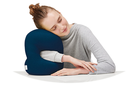 昼寝 枕 MOGU モグ プレミアム ホールピロー 昼寝枕 お昼寝枕 仮眠枕 腕枕 仮眠 グッズ 顔まくら オフィス デスク 机 うつぶせ まくら フェイスマット 腰当て クッション ビーズクッション 寝具 日用品 雑貨 mogu 兵庫県 兵庫 ネイビー