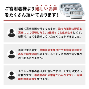 期間限定寄附額 [ 真空フレッシュボックス M ] 真空ポンプ付き ステンレス製 保存容器 アサヒ軽金属