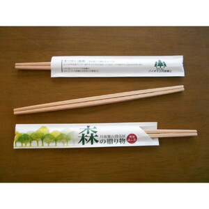間伐材(スギ)割り箸「森の贈り物」15膳セット