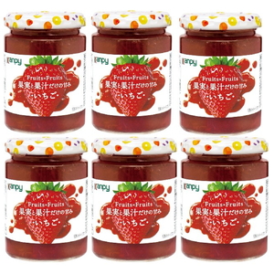 果実と果汁だけの甘み　いちご　260ｇ×6  KTS043 ジャム フルーツ ギフト 果物 詰め合わせ 瓶入り 朝食に カンピー