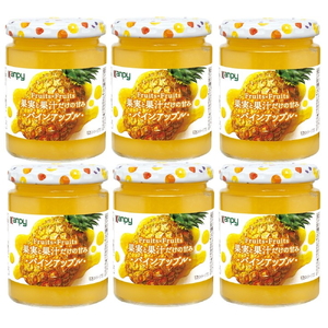 果実と果汁だけの甘み パインアップル 260g×6 KTS046 ジャム フルーツ ギフト 果物 詰め合わせ 瓶入り 朝食に カンピー