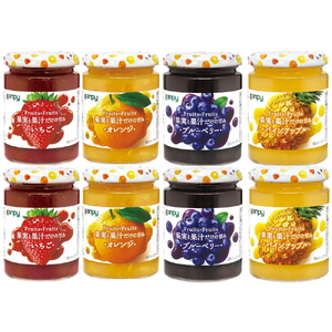 果実と果汁だけの甘み バラエティアソート 8個 KTS047 ジャム フルーツ ギフト 果物 詰め合わせ 瓶入り 朝食に カンピー