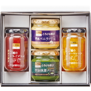 プレミアムジャム・クリームギフトセット  KTS048 ジャム フルーツ ギフト 果物 詰め合わせ 瓶入り 朝食に カンピー