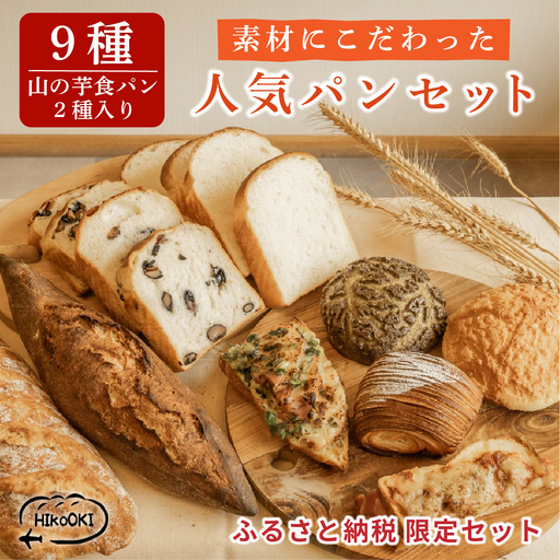 人気パン 詰め合わせセット 9種類 | 冷凍 メロンパン バゲット クロックムッシュ 朝食 惣菜 パン セット 詰め合わせ 食パン HIkoOKI ヒコオキ 丹波篠山 HIK002