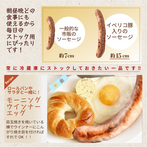 【12/22迄年内発送・選べる配送月】イベリコ豚入りソーセージ 1kg(500g x 2p) 小分けソーセージ [AU100]