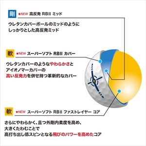 ゴルフボール　ゼクシオRD２　Ｐホワイト