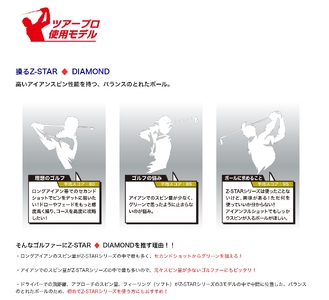 ゴルフボール スリクソン Z-STAR ダイヤモンド3 ホワイト【1ダース /12球入り】【ライン入り】