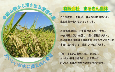 まるきんの丹波ひかみ米「ミルキークイーン」10kg