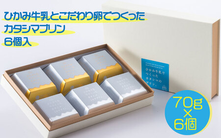 ひかみ牛乳とこだわり卵でつくったカタシマプリン 6個入