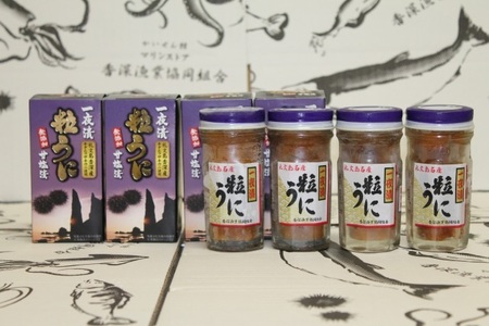 北海道礼文島香深産 一夜漬粒うに(キタムラサキウニ)60g×4本 魚貝類 雲丹 加工食品