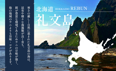 北海道 礼文島産  塩水ウニ （ エゾバフンウニ ）100g×3  生うに うに 雲丹  魚貝類 300g 