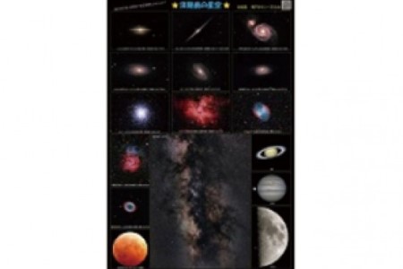 鳴門タクシー天文台作成「淡路島の星空Vol.1」A1サイズ天体写真ポスター