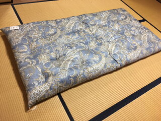 【浅井ふとん店】［抗菌・防ダニ］素朴なコットン敷布団/シングル・ブルー