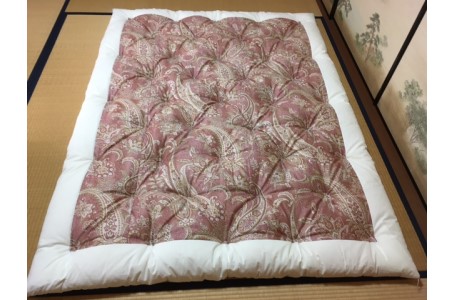 【浅井ふとん店】［抗菌・防ダニ］素朴なコットン掛け布団/シングル・ピンク