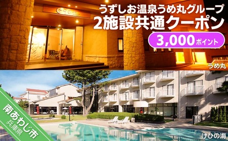 うずしお温泉うめ丸グループ【2施設共通クーポン】3000P