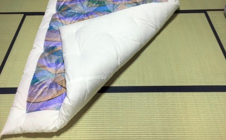 【浅井ふとん店】昭和レトロなコットン掛け布団/シングル・ブルー