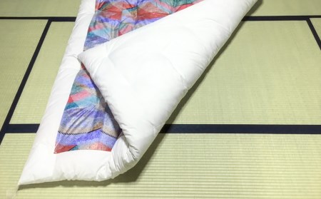 【浅井ふとん店】昭和レトロなコットン掛け布団/シングル・レッド