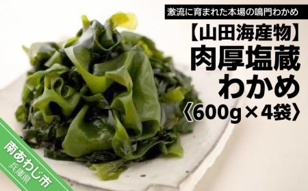 【山田海産物】肉厚塩蔵わかめ600g×4袋入り