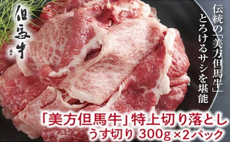 【美方但馬牛】特上切り落し300g×2パック(すき焼・炒め・煮込み用)