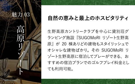 生野高原カントリークラブ ゴルフ場利用券（1,000円×9枚） 兵庫県 朝来市 AS7D29