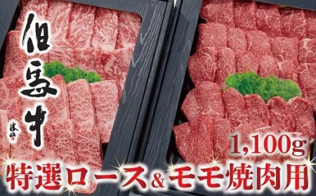 F-15【美方但馬牛】特選ロース&モモ 1100g(焼肉用)