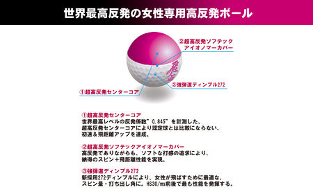 ワークスゴルフ「飛匠プレミアムレディ」ピンク  [ゴルフボール]