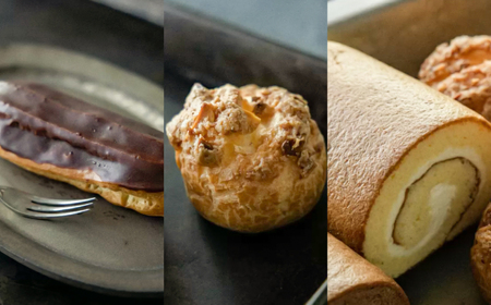 弁天堂人気のスイーツセット クッキーシュー・エクレア・ロールケーキを詰め合わせたご褒美デザート