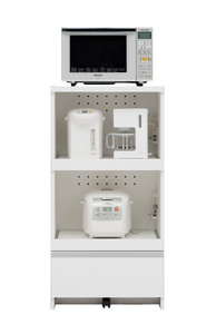 AZ2　国産レンジ台（ロータイプ①）※開梱設置　【 レンジ台 オーダー サイズオーダー セミオーダー 白 ホワイト シルバー 国産 日本製 家具 キッチン家具 収納家具 】