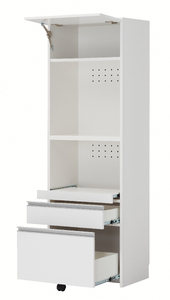 AZ4　国産レンジ台（ハイタイプ①）※開梱設置　【 レンジ台 オーダー サイズオーダー セミオーダー 白 ホワイト シルバー 国産 日本製 家具 キッチン家具 収納家具 】