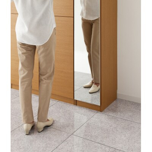 AZ14　国産シューズボックス（ミラータイプ）※開梱設置　【 シューズボックス 靴箱 オーダー サイズオーダー セミオーダー 国産 日本製 家具 収納家具 完成品 鏡付き ミラー 】