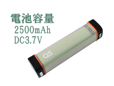 AG42　防水 LED チャージャー / グリーン （2500ｍAh）　【 モバイルバッテリー 照明 防水 防災 災害 アウトドア レジャー 蓄電機 充電器 】