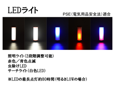 AG43　防水 LED チャージャー / ピンク （2500ｍAh）【 モバイルバッテリー 照明 防水 防災 災害 アウトドア レジャー 蓄電機 充電器 】